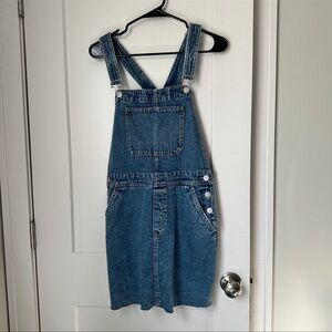 H&M Divided Denim Overall Dress - Dark Blue